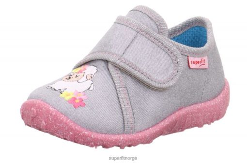 Superfit Norge 006JJ100 grå/hvit | Superfit spotty - tøffel med borrelås