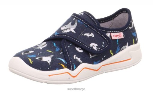 Superfit Norge 006JJ12 blå/flerfarget | Superfit benny - tøffel med borrelås