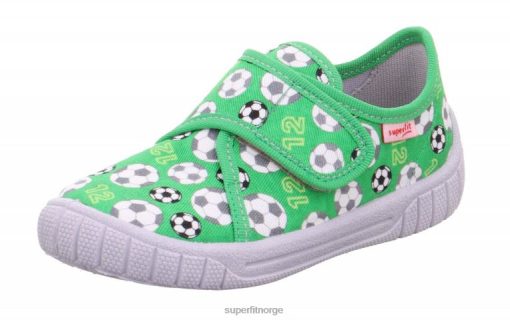 Superfit Norge 006JJ161 grønn | Superfit bill - tøffel med borrelås