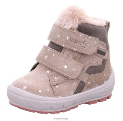 Superfit Norge 006JJ453 beige/grå | Superfit groovy - støvel med borrelås