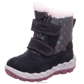 Superfit Norge 006JJ484 grå/rosa | Superfit icebird - støvel med borrelås