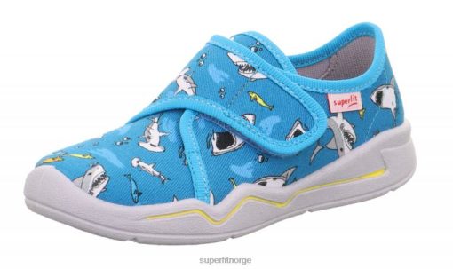 Superfit Norge 006JJ4 lyseblå/flerfarget | Superfit benny - tøffel med borrelås