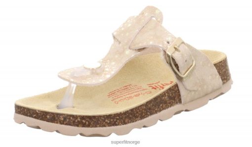 Superfit Norge 006JJ567 beige | Superfit fussbett pantoffel - tøfler med spenne