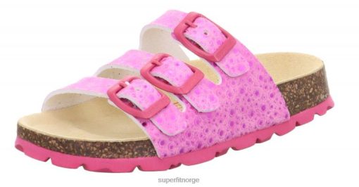 Superfit Norge 006JJ588 rosa | Superfit fussbett pantoffel - tøfler med spenne