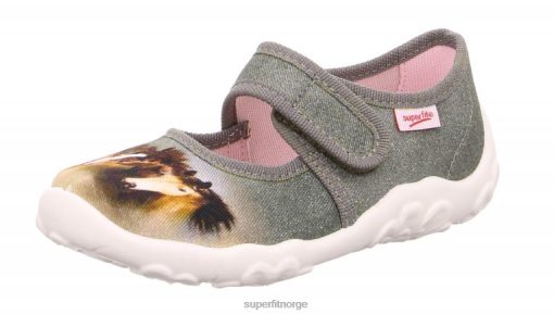 Superfit Norge 006JJ90 grønn | Superfit bonny - tøffel med borrelås