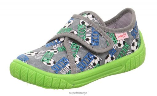 Superfit Norge 006JJ97 grå/flerfarget | Superfit bill - tøffel med borrelås