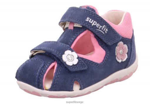 Superfit Sandaler Barn 006JJ178 blå/rosa | Superfit fanni - sandal med borrelås