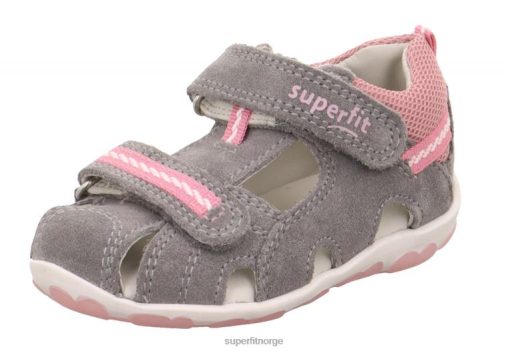 Superfit Sandaler Barn 006JJ227 grå/rosa | Superfit fanni - sandal med borrelås