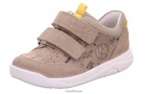 Superfit Sko 006JJ313 beige/gul | Superfit lillo - lave sneakers med borrelås
