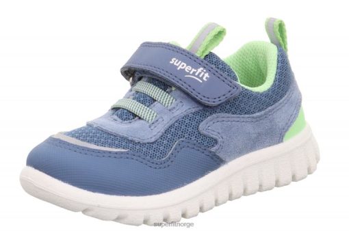 Superfit Sko 006JJ329 blå/lysegrønn | Superfit sport7 mini - lave sneakers med borrelås