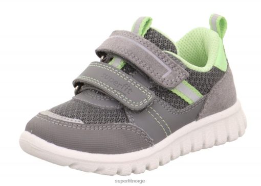 Superfit Sko 006JJ361 lys grå/lysegrønn | Superfit sport7 mini - lave sneakers med borrelås
