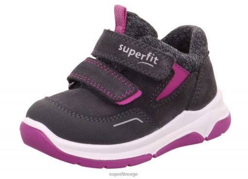 Superfit Sko 006JJ367 grå/rosa | Superfit cooper - lave joggesko med borrelås