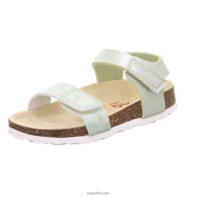Superfit Tøfler 006JJ548 grønn | Superfit fussbettpantoffel - sandal med borrelås