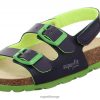 Superfit Tøfler 006JJ587 blå/grønn | Superfit fussbettpantoffel - sandal med spenne