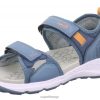 Superfit Tøfler 006JJ630 blå/oransje | Superfit criss cross - sandal med borrelås