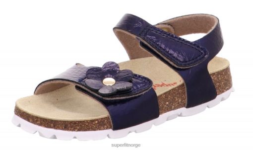 Superfit Tøfler 006JJ634 blå | Superfit fussbettpantoffel - sandal med borrelås