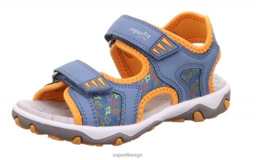 Superfit Tøfler 006JJ647 blå/oransje | Superfit mike 3.0 - sandal med borrelås