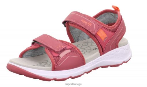 Superfit Tøfler 006JJ648 rosa/oransje | Superfit criss cross - sandal med borrelås