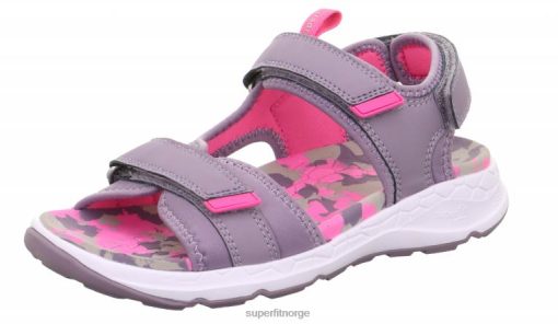 Superfit Tøfler 006JJ653 lilla/rosa | Superfit criss cross - sandal med borrelås