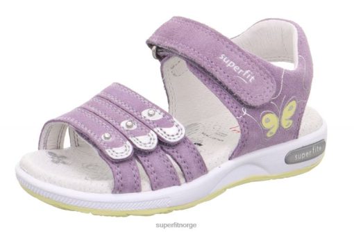 Superfit Tøfler 006JJ669 lilla/gul | Superfit emily - sandal med borrelås